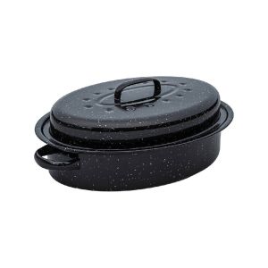 ΓΑΣΤΡΑ ENAMEL ΕΜΑΓΙΕ 40X27X15CM 4.8LT ΜΕ ΣΧΑΡΑ
