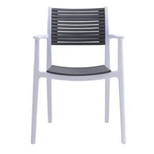 ΠΟΛΥΘΡΟΝΑ PP ΑΣΠΡΟ-ΓΚΡΙ AKRON 58X54X86CM
