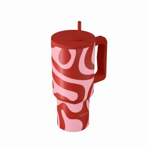 STRAW TUMBLER XL StA 900ml CORAL WAVES