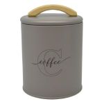 ΒΑΖΑΚΙ COFFEE ΜΕΤΑΛΛΙΚΟ TAUPE ΜΕ ΞΥΛ. ΛΑΒΗ (11X11X15)