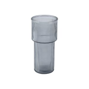 ΔΙΑΚΟΣΜΗΤΙΚΟ ΓΥΑΛΙΝΟ ΒΑΖΟ RIPPLE ΓΚΡΙ GLOWER 24CM