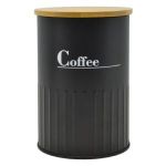 ΒΑΖΟ ΜΕΤΑΛΛΙΚΟ ΜΑΥΡΟ COFFEE ΜΕ ΜΠΑΜΠΟΥ ΚΑΠΑΚΙ 9,5X9,5X13ΕΚ.