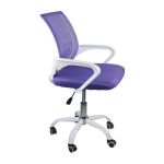 ΚΑΡΕΚΛΑ ΓΡΑΦΕΙΟΥ ΑΣΠΡΟ - MESH ΜΩΒ BF2101-SC 56X55X84-94CΜ