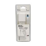 ΑΝΤΑΠΤΟΡΑΣ ΦΟΡΤΙΣΗΣ ΜΕ ΚΑΛΩΔΙΟ ΚΑΙ 2 ΘΥΡΕΣ USB - MICRO USB - B13-F2 - 1M