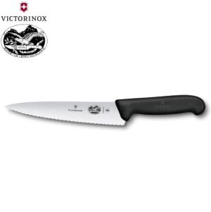 ΜΑΧΑΙΡΙ CHEF ΟΔΟΝΤΩΤΟ ΜΑΥΡΗ ΛΑΒΗ 19ΕΚ. VICTORINOX FIBROX