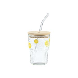 ΠΟΤΗΡΙ ΝΕΡΟΥ ΓΥΑΛΙΝΟ ΜΕ BAMBOO ΚΑΠΑΚΙ ΛΕΜΟΝΙ 420ML