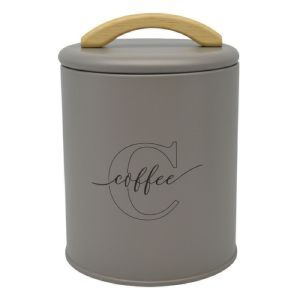 ΒΑΖΑΚΙ COFFEE ΜΕΤΑΛΛΙΚΟ TAUPE ΜΕ ΞΥΛ. ΛΑΒΗ (11X11X15)