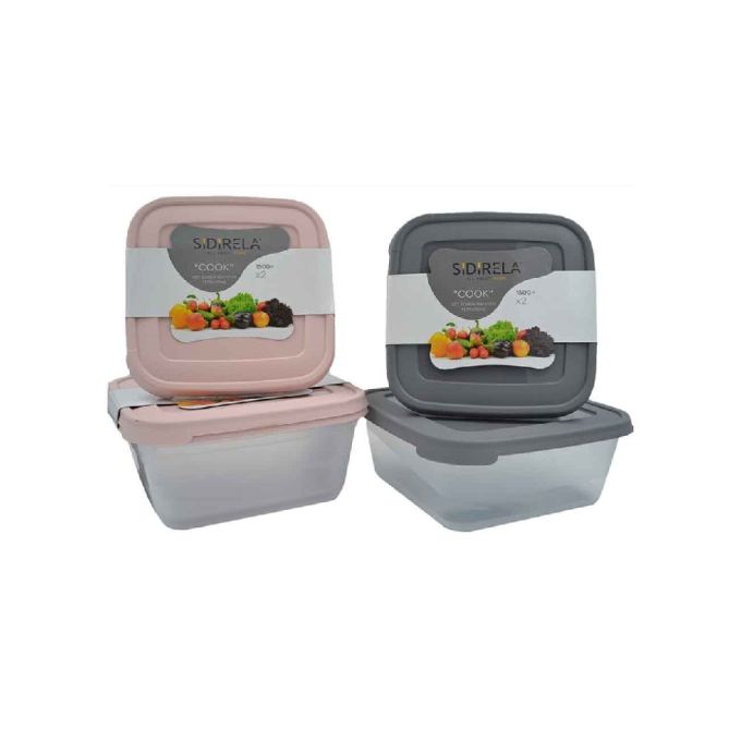 ΔΟΧΕΙΟ ΤΡΟΦΙΜΩΝ ΣΕΤ 2ΤΕΜ.COOK 2500ML