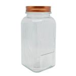 ΓΥΑΛΙΝΟ ΒΑΖΟ ΚΟΥΖΙΝΑΣ ΜΕ ΜΕΤΑΛ. ΚΑΠΑΚΙ 1500ML (10X10X21)