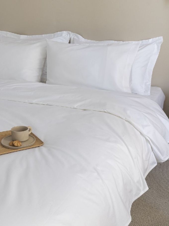 ΣΕΝΤΟΝΙ KING SIZE 280Χ300 ΛΕΥΚΟ 100% PERCALE DIOGENES PALAMAIKI