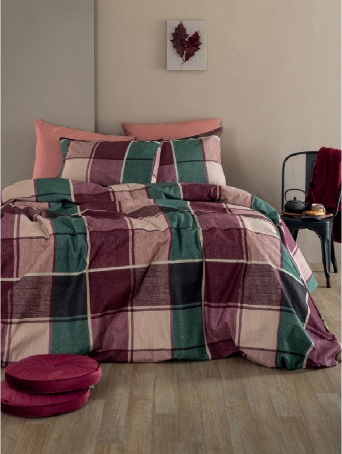 ΣΕΝΤΟΝΙΑ ΥΠΕΡΔ.240Χ265 FLANNEL BEAUTY FB0237 ΣΕΤ 4 PALAMAIKI