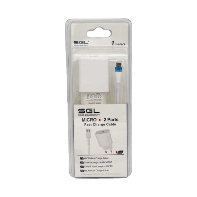 ΑΝΤΑΠΤΟΡΑΣ ΦΟΡΤΙΣΗΣ ΜΕ ΚΑΛΩΔΙΟ ΚΑΙ 2 ΘΥΡΕΣ USB - MICRO USB - B13-F2 - 1M