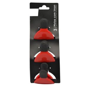 ΜΑΓΝΗΤΙΚΑ ΚΛΙΠ ΚΟΚΚΙΝO-ΜΑΥΡΟ ΣΕΤ 3ΤΕΜ.