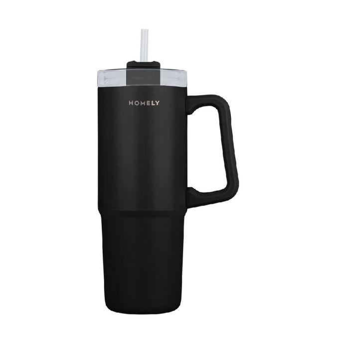 STRAW TUMBLER XL HOMELY STA 900ML MIDNIGHT BLACK