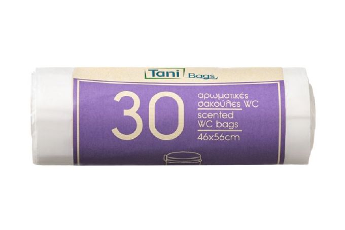 ΣΑΚΟΥΛΕΣ WC ΡΟΛΟ TANI HOME ΑΡΩ-ΚΕΣ ΒΑΝΙΛΙΑ 46X56 30ΤΕΜ