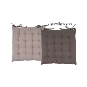 ΜΑΞΙΛΑΡΙ ΚΑΡΕΚΛΑΣ 40X40CM GREY-L.GREY 100%ΒΑΜΒ.( 4ΑΔΑ ΕΚΠΤ.-10% )