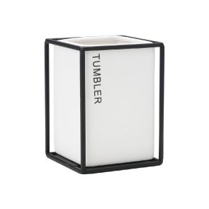 ΠΟΤΗΡΑΚΙ ΜΠΑΝΙΟΥ CAGE ΚΕΡΑΜΙΚΟ ΛΕΥΚΟ ΜΕ ΜΕΤΑΛ. ΠΛΑΙΣΙΟ 8.5X8.5X12CM