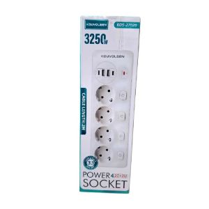 ΠΟΛΥΠΡΙΖΟ 4 ΘΕΣΕΩΝ ΜΕ ΔΙΑΚΟΠΤΕΣ & ΘΥΡΕΣ USB - KOS-27020EU - 270209