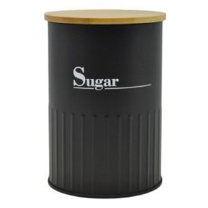 ΒΑΖΟ ΜΕΤΑΛΛΙΚΟ ΜΑΥΡΟ SUGAR ΜΕ ΜΠΑΜΠΟΥ ΚΑΠΑΚΙ 9,5X9,5X13ΕΚ.