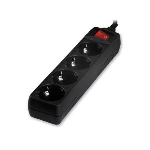 ΠΟΛΥΜΠΙΖΟ V04BK ALFAONE 4 ΘΕΣΕΙΣ ΜΕ ΔΙΑΚΟΠΤΗ 3X1,5MM 1,5M ΜΑΥΡΟ
