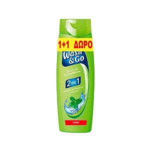 ΣΑΜΠΟΥΑΝ & CONDITIONER WASH&GO 2-1 SPORT 400ML 1+1