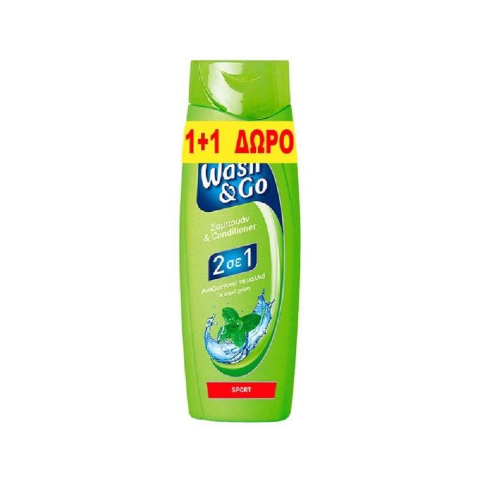 ΣΑΜΠΟΥΑΝ & CONDITIONER WASH&GO 2-1 SPORT 400ML 1+1
