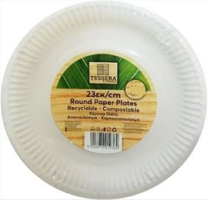 ΠΙΑΤΑ ΣΤΡΟΓΓΥΛΑ 23CM TESSERA BIO ΖΑΧ-ΑΜΟ 10ΤΕΜ (ΕΚΠΤ-15% 24ΑΔΑ)