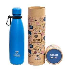 TRAVEL FLASK 500ML OLYMPIC BLUE SAVE AEGEAN