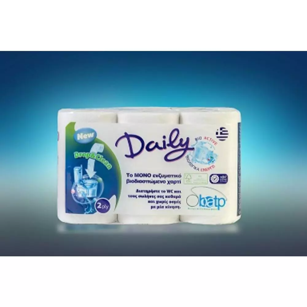 ΧΑΡΤΙ ΥΓΕΙΑΣ 12ΑΡΙ 3Φ DAILY BIO ΛΕΥΚΟ ΛΕΙΟ 80ΓΡ.