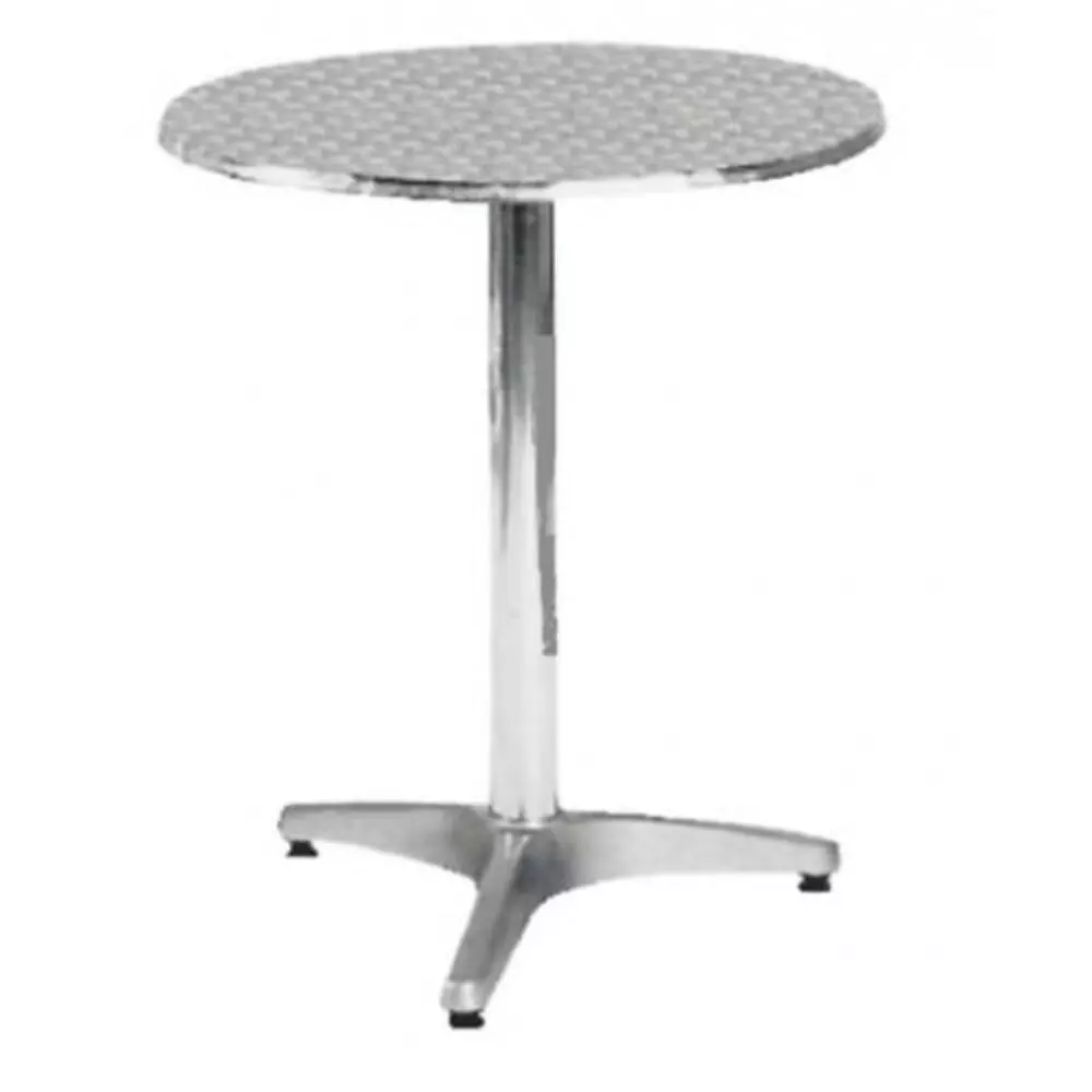 ΤΡΑΠΕΖΙ ΑΛΟΥΜΙΝΙΟΥ ΣΤΡΟΓΓΥΛΟ Φ60 3 ΠΟΔΙΑ (ΕΚΠΤ.-25)