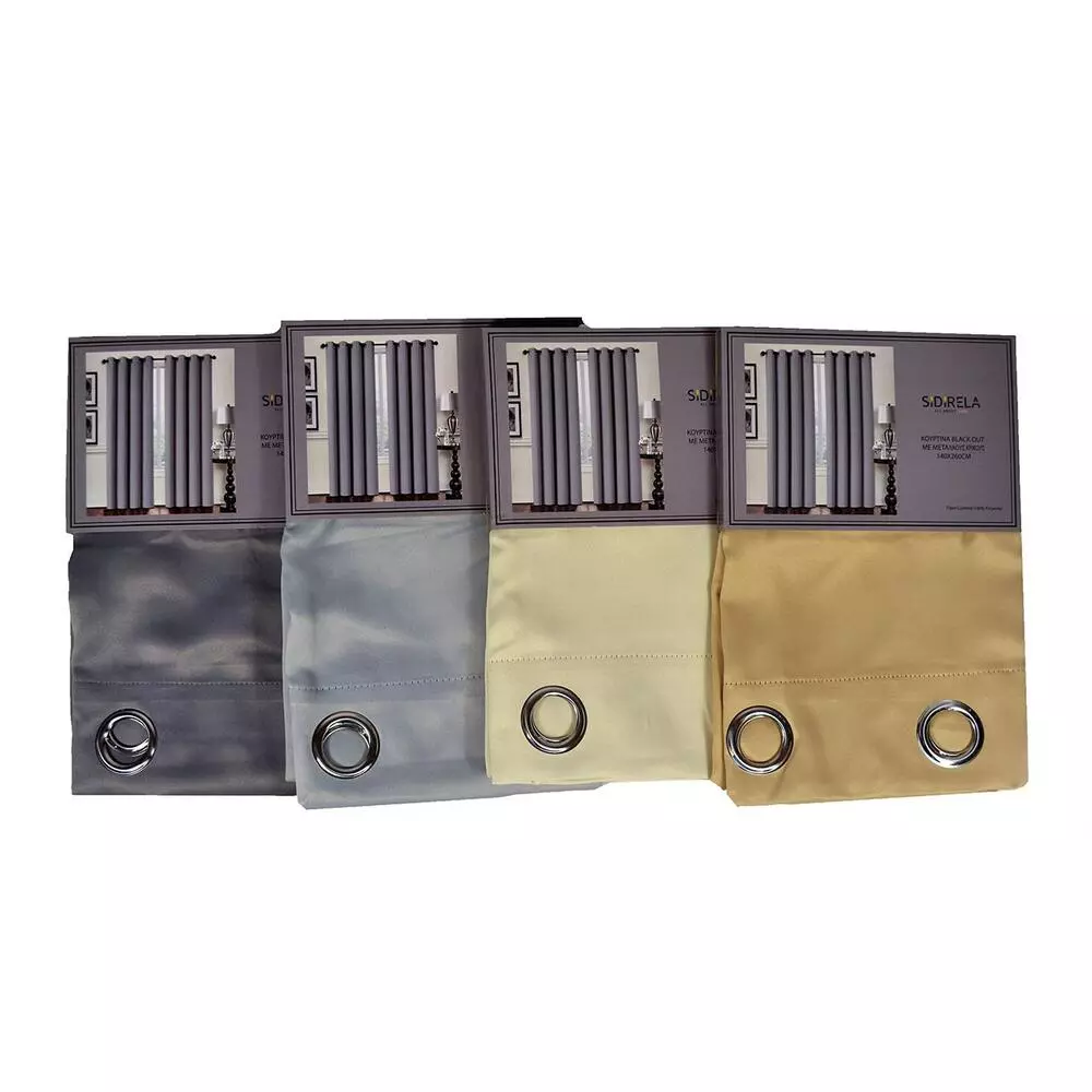 ΚΟΥΡΤΙΝΑ ΕΤΟΙΜΗ BLACK OYT ΜΕ ΚΡΙΚΟΥΣ 140Χ260 3ΧΡΩΜΑΤΑ