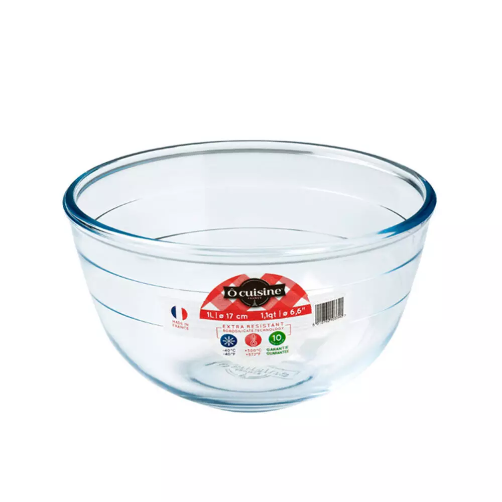 ΜΠΩΛ ΠΥΡΑΝΤΟΧΟ PYREX ΓΥΑΛΙΝΟ ΑΝΑΜΕΙΞΗΣ 1LT CUISINE