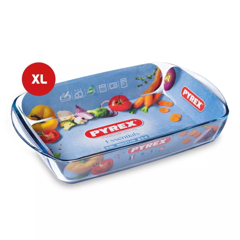 ΤΑΨΙ ΓΥΑΛΙΝΟ ΟΡΘΟΓ.PYREX 40,5X27ΕΚ 240B