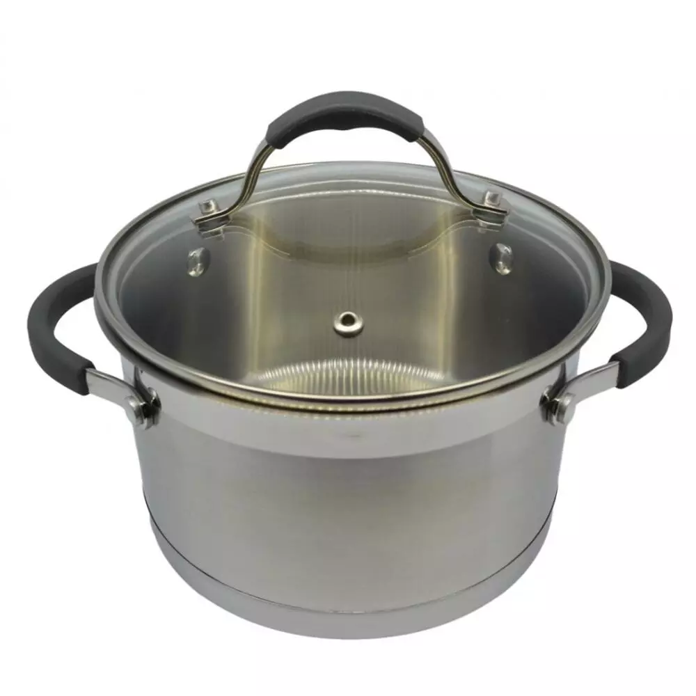 ΚΑΤΣΑΡΟΛΑ 18ΕΚ. ΑΝΟΞΕΙΔΩΤΗ 18-10 ΜΕ ΓΚΡΙ ΛΑΒΕΣ