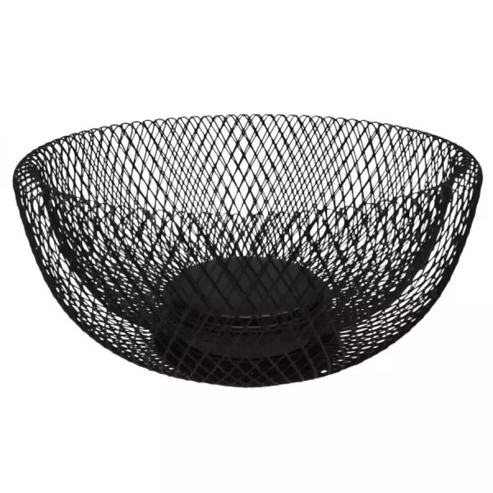 ΦΡΟΥΤΙΕΡΑ ΜΕΤΑΛΛΙΚΗ ΣΤΡΟΓΓΥΛΗ ΣΕ ΜΑΥΡΟ ΧΡΩΜΑ 24,5X11,5ΕΚ.