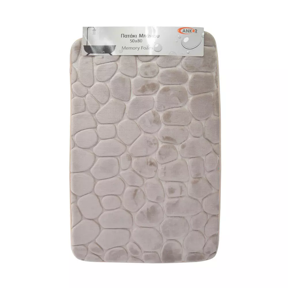 ΠΑΤΑΚΙ ΜΠΑΝΙΟΥ MEMORY FOAM ΜΠΕΖ ΜΕ PVC 50X80ΕΚ.ANKOR