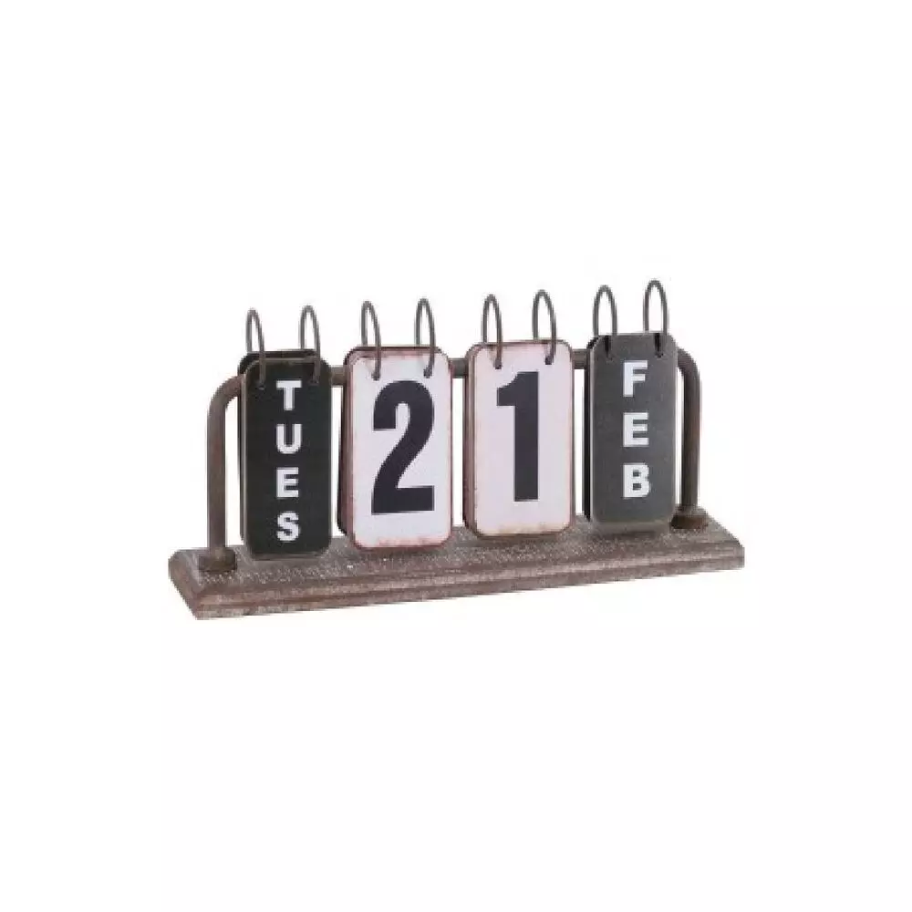 ΗΜΕΡΟΛΟΓΙΟ ΜΕΤΑΛ-MDF 32X8CM 43686