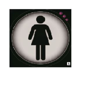 ΣΗΜΑ ALU “ΣΚΙΤΣΟ ΓΥΝΑΙΚΕΙΟ”9.5×9.5CM