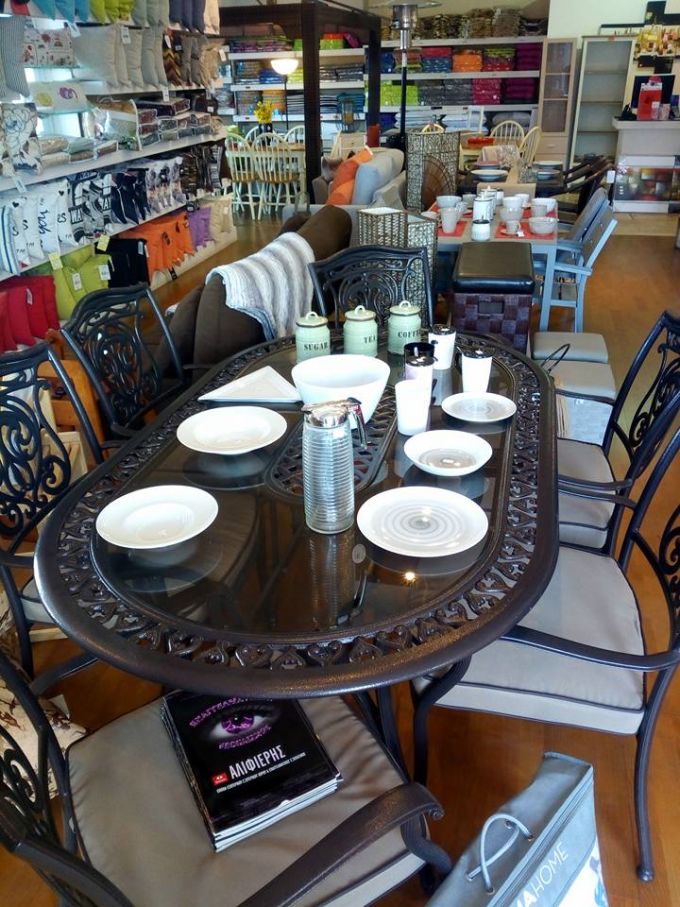 ΣΕΤ ΤΡΑΠΕΖΙΑ 7ΤΕΜ. 180Χ105 & ΚΑΡΕΚΛΑ ΑΛΟΥΜΙΝΙΟΥ ΜΠΡΟΝΖΕ (ΕΚΠΤΩΣΗ -30%)