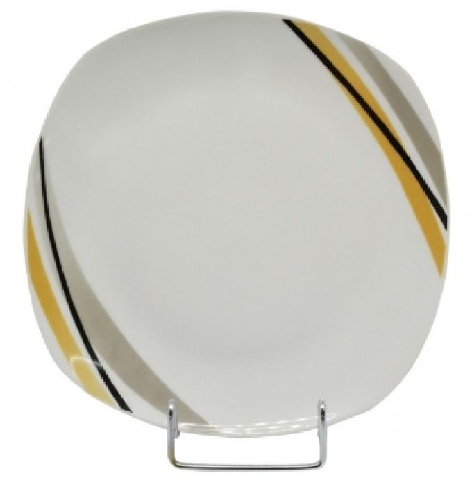 ΣΕΡΒΙΤΣΙΟ ΠΙΑΤΩΝ 20ΤΜΧ ΠΟΡΣΕΛΑΝΙΝΟ ΤΕΤΡΑΓΩΝΟΜΕ ΣΧΕΔΙΟ ΓΚΡΙ ΜΑΥΡΕΣ