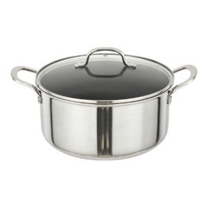 ΚΑΤΣΑΡΟΛΑ ΙΝΟΧ ΑΝΤΙΚ-ΤΙΚΗ ΜΕ ΓΥΑΛ. ΚΑΠΑΚΙ DMOND TRI-PLY 20ΕΚ.