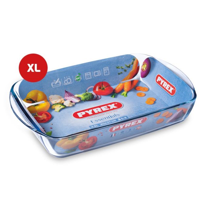 ΤΑΨΙ ΓΥΑΛΙΝΟ ΟΡΘΟΓ.PYREX 40,5X27ΕΚ 240B