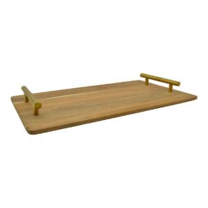 ΔΙΣΚΟΣ ΞΥΛΙΝΟΣ ΜΕ INOX ΧΡΥΣΕΣ ΛΑΒΕΣ 40X23,5X1,5ΕΚ.