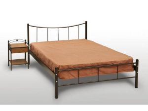 ΚΡΕΒΑΤΙ ΜΕΤΑΛΛΙΚΟ 160X200 ΧΑΜΟΓΕΛΟ ΜΕ ΤΑΒΛΕΣ ΜΑΥΡΟ
