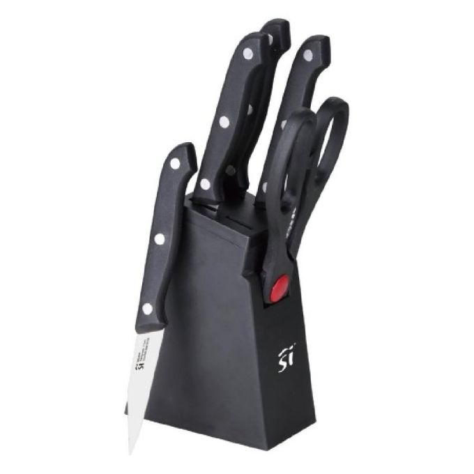 ΒΑΣΗ + 4ΜΑΧΑΙΡΙΑ & ΨΑΛΙΔΙ ΚΟΥΖΙΝΑΣ BONN ΣΕΤ 6ΤΕΜ.RB-8810 - BERGNER