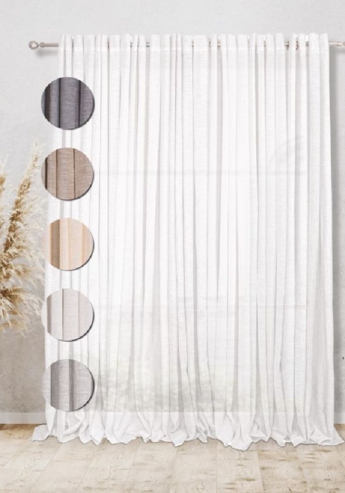 ΚΟΥΡΤΙΝΑ ΕΤΟΙΜΗ 140Χ260 ELXI ΚΡΕΜ 100%POL