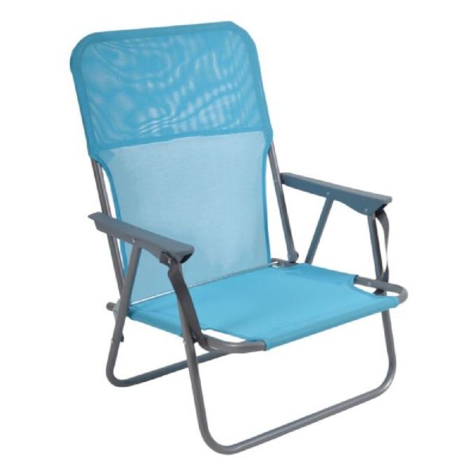 ΚΑΡΕΚΛΑ ΠΑΡΑΛΙΑΣ ΜΕΤΑΛΛΙΚΗ ΠΤΥΣΣΟΜΕΝΗ ΓΑΛΑΖΙΟ 53X58X70ΕΚ.