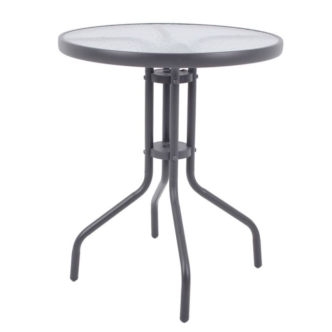 ΤΡΑΠΕΖΑΚΙ ΣΤΡ. ΜΕΤΑΛΙΚΟ ΑΝΘΡΑΚΙ + ΓΥΑΛΙ (Φ60X70)