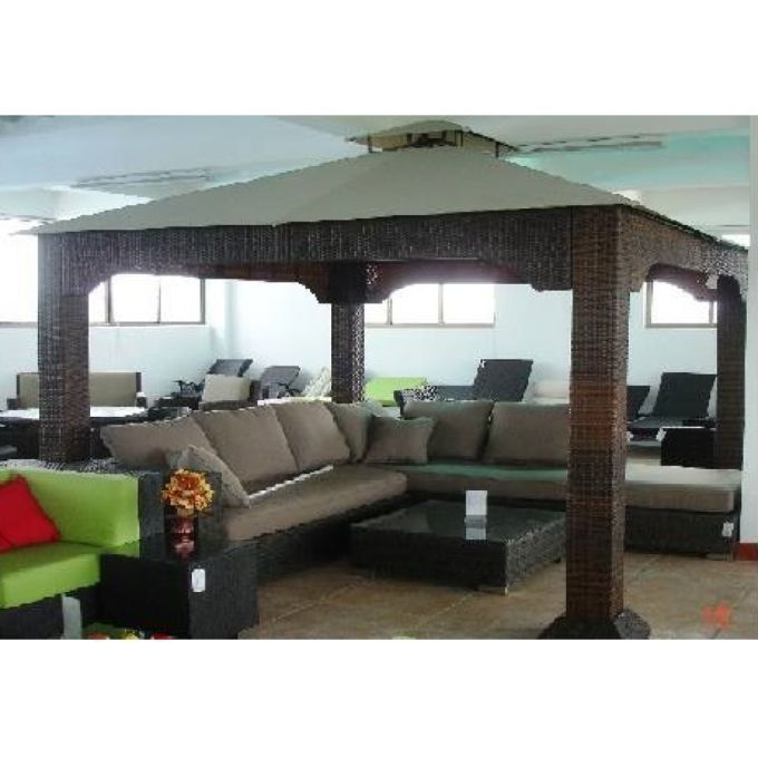 ΚΙΟΣΚΙ ΑΛΟΥΜΙΝΙΟΥ - RΑΤΤΑΝ 320X320X286ΥΨ (ΕΚΠΤΩΣΗ -30%)