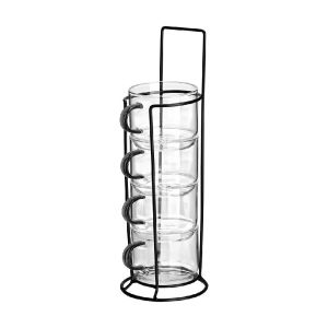 ΚΟΥΠΕΣ ΓΥΑΛΙΝΕΣ ΣΕ ΜΕΤΑΛΛΙΚΗ ΒΑΣΗ ΣΕΤ 4ΤΕΜ 4X210ML